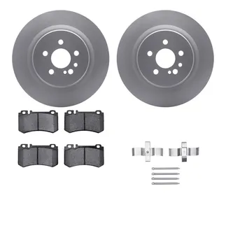 R1 Concepts WDTH1-63045 Brake Rotors - Carbon Coated W/ Euro Ceramic Pads & Hdw